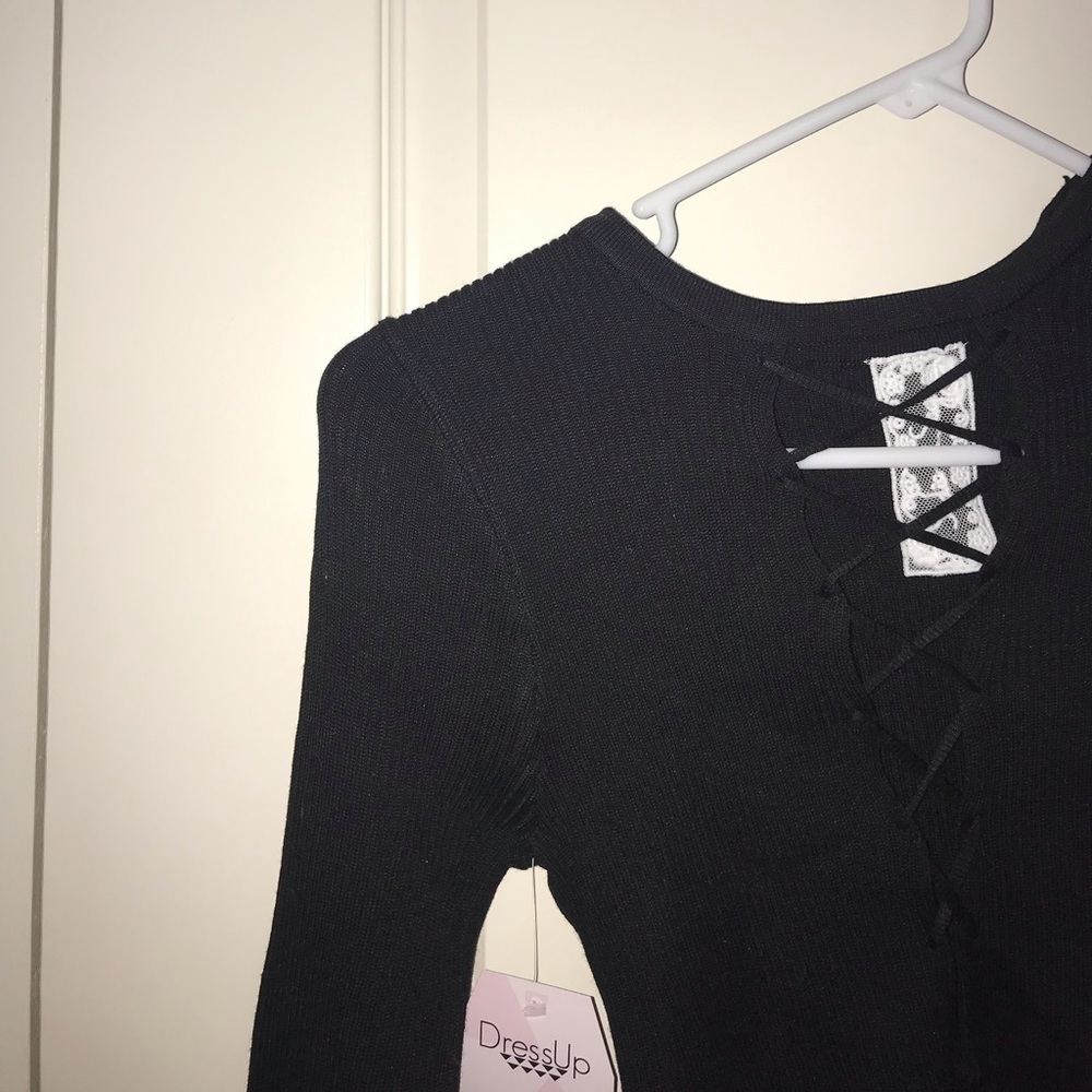 Fitted Black Sweater | Dress Up Boutique